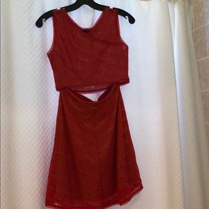 BCBG MaxAzria Two Piece Red lace Dress